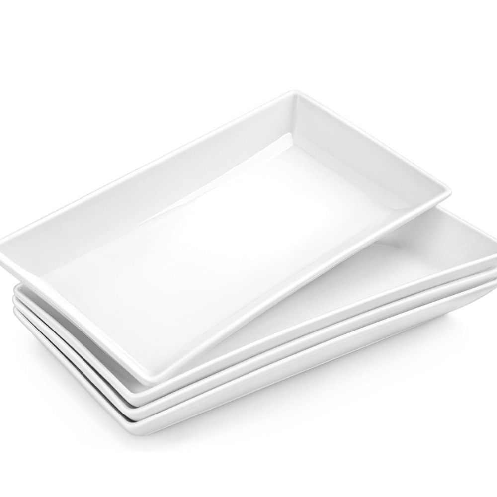 MALACASA Serving Platters Set of 4 Ceramic Serving Platters and Trays